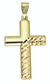 Złota zawieszka 375 krzyż z ażurowym wzorem ZA 738 375.jpg